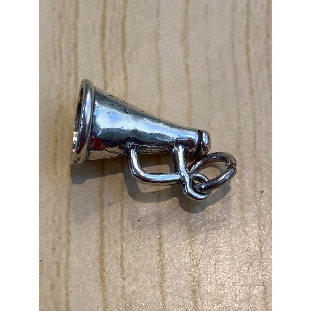 Megaphone Sterling Silver Jewelry Charm #cheering #sports
